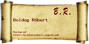 Boldog Róbert névjegykártya