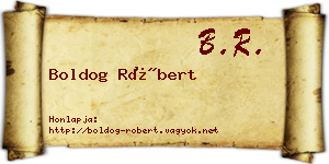 Boldog Róbert névjegykártya