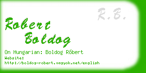 robert boldog business card