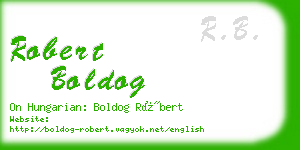 robert boldog business card